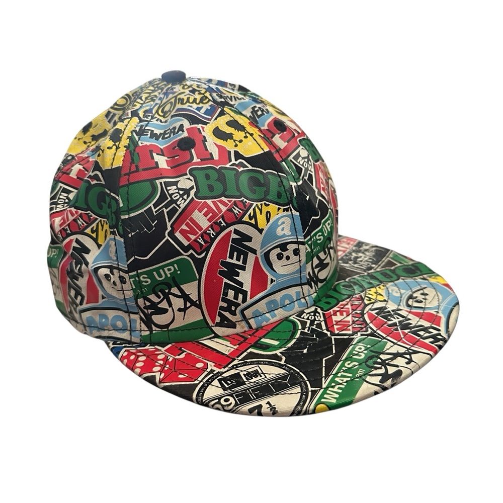 New Era Sticker Bomb Fitted Hat Size 7 1/2
